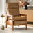 Honorato Mid-Century Modern Vegan Leather Recliner with Solid Wood Frame-2025235624