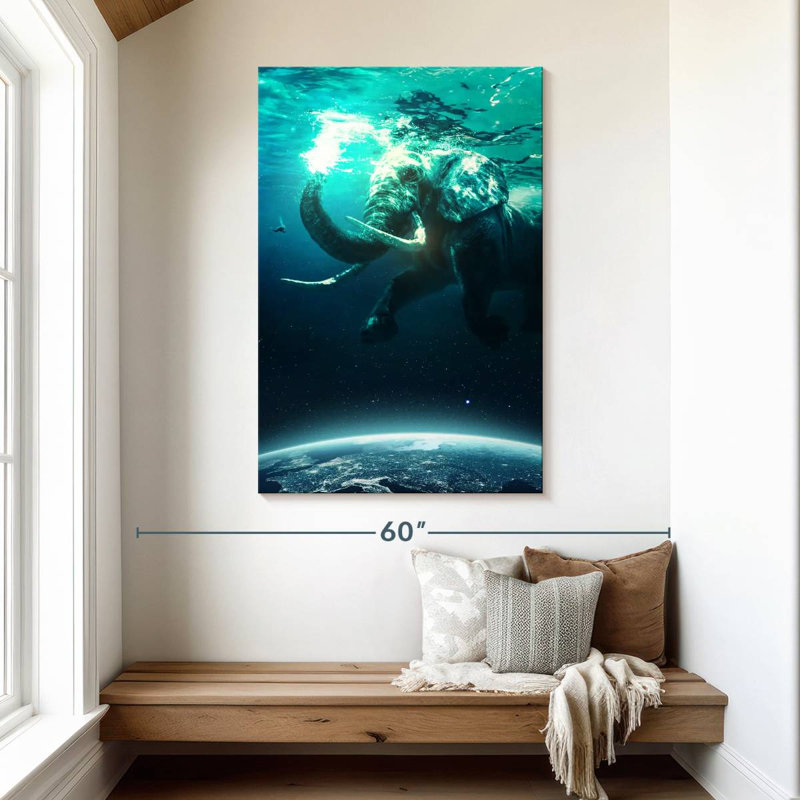 Brampt Elephant In Space, 48" H x 32" W