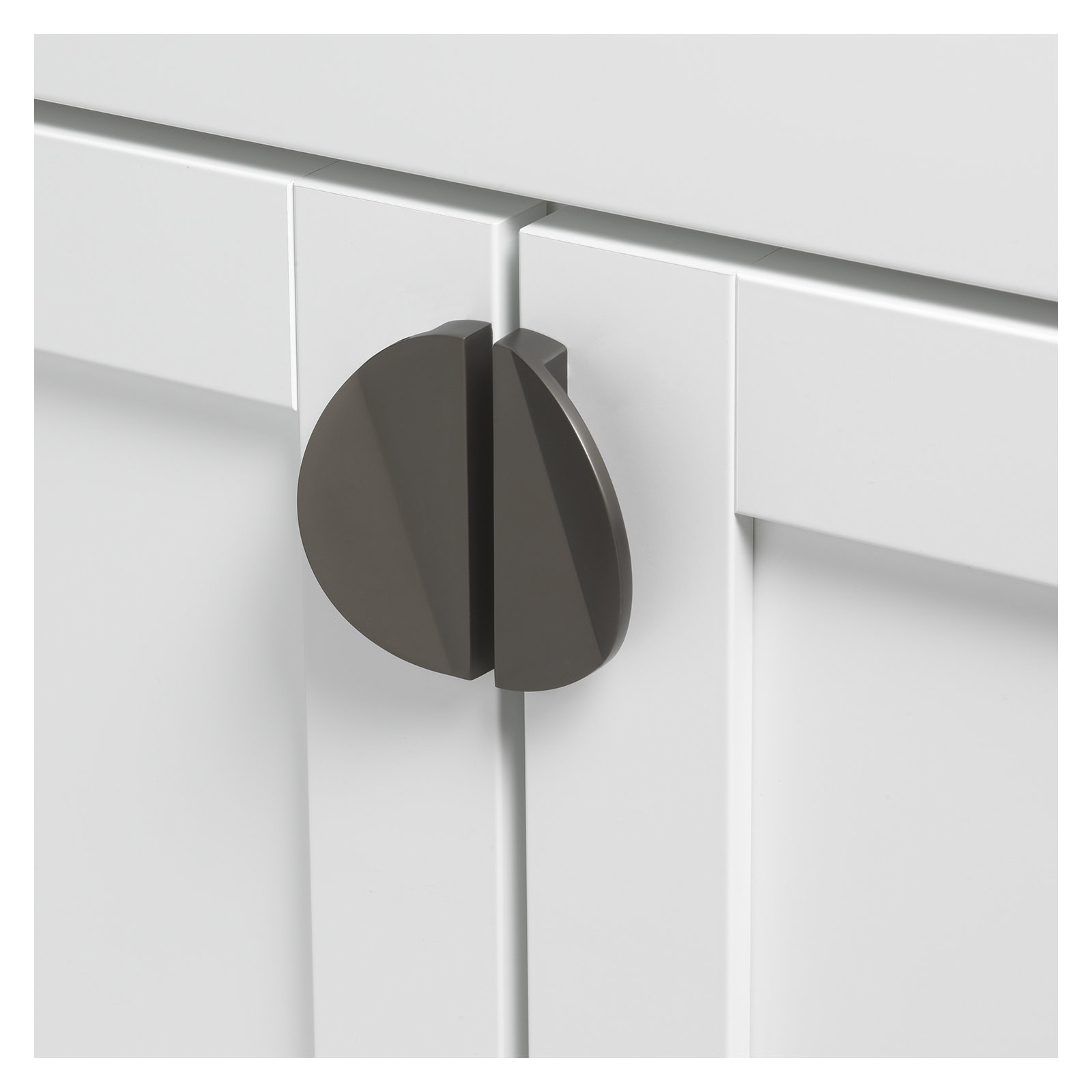 Giana Collection 2-1/2 in. Length Geometric Knob, Graphite
