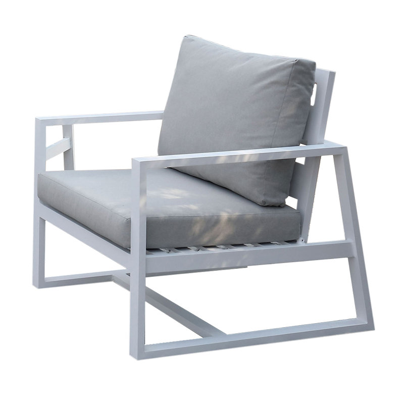 Chaise de patio avec coussins Denys, Beige