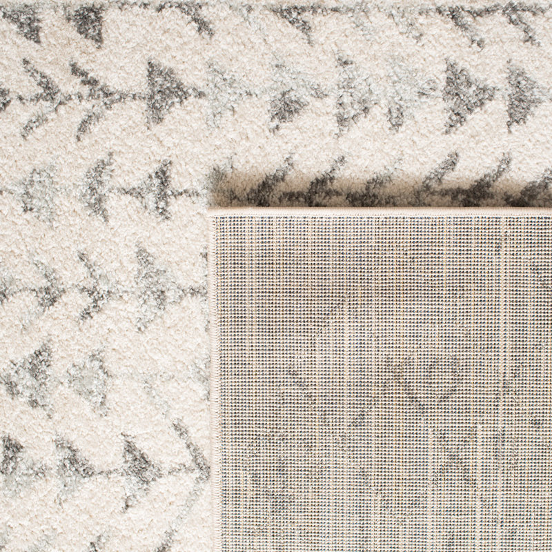 Tapis ivoire / gris Renninger Southwestern, Tapis de couloir 2 pi x 8 pi