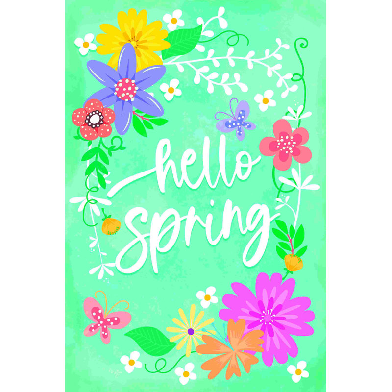 Hello Spring I, H 18 po x l 12 po