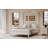 Solid Wood King Size Canopy Bed Frame with Four Poster Support, No Box Spring Needed, Elegant White Finish