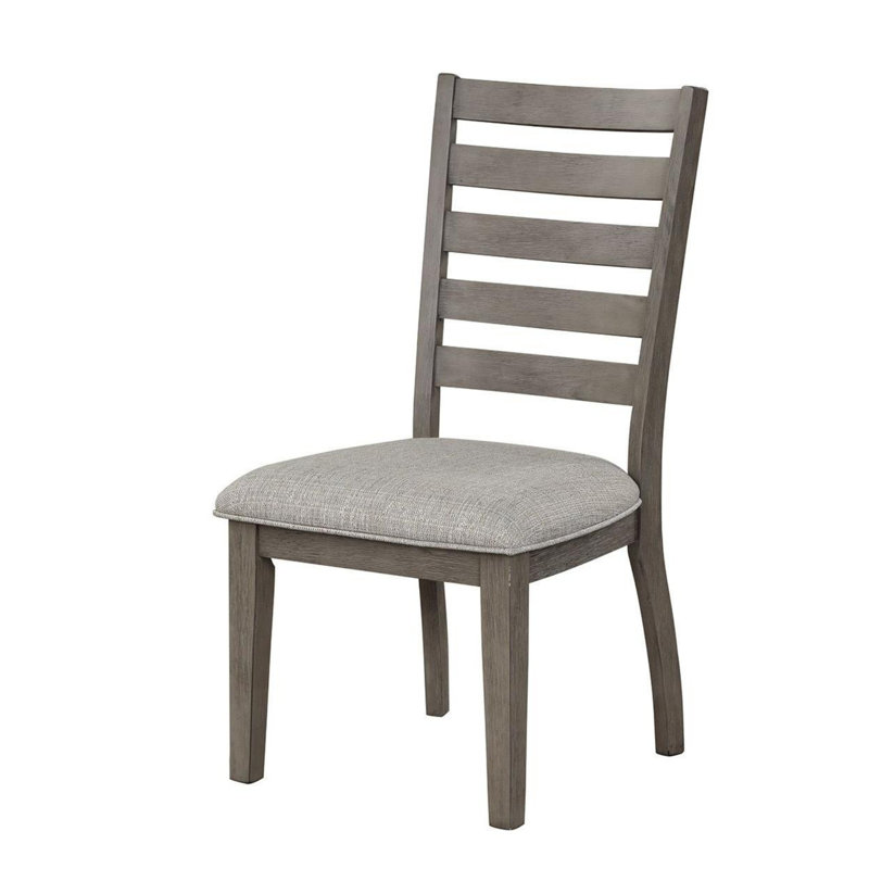 Chaise de salle à manger décontractée avec dossier échelle (ensemble de 2)