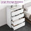Commode verticale à 4 tiroirs: armoire de rangement compacte pour la maison-2055426487