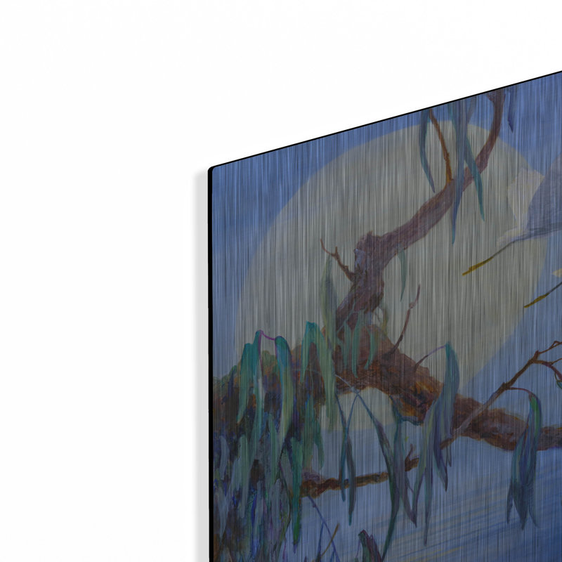Art mural en métal Red Barrel Studio® «Egret pair In Flight» par Floy Zittin, H 12 po x l 12 po