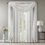 Irina Solid Sheer Embroidered Single 50x144" Window Scarf