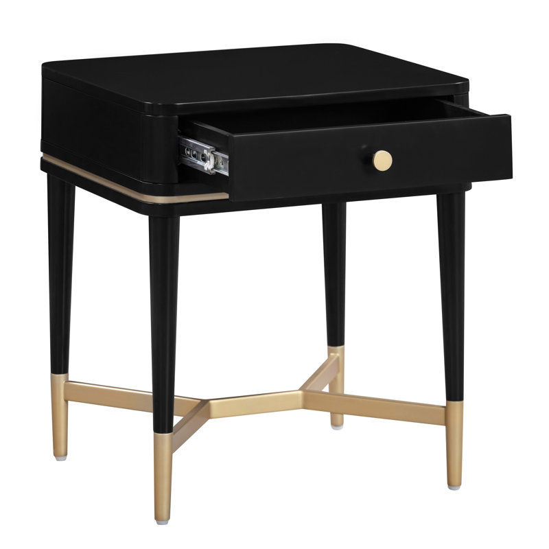 Velda Nightstand, Black