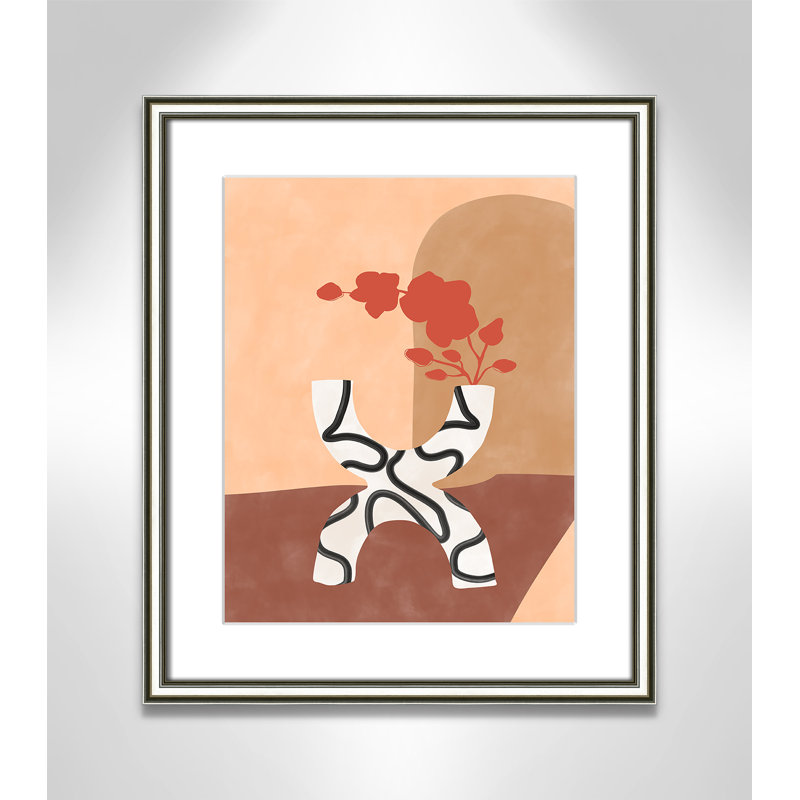 «Curved Elegance Print» par Ristova, L 17,25 po x H 20,25 po, Imprimé mat, Argent classique