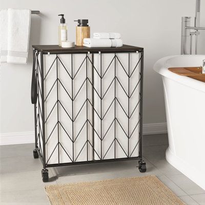 Panier à linge avec roulettes