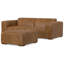 Rex 88" Genuine Leather Modular Sofa and Ottoman-98738255