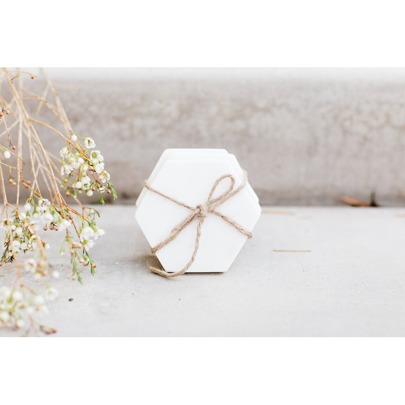 Marble Hexagon Coaster