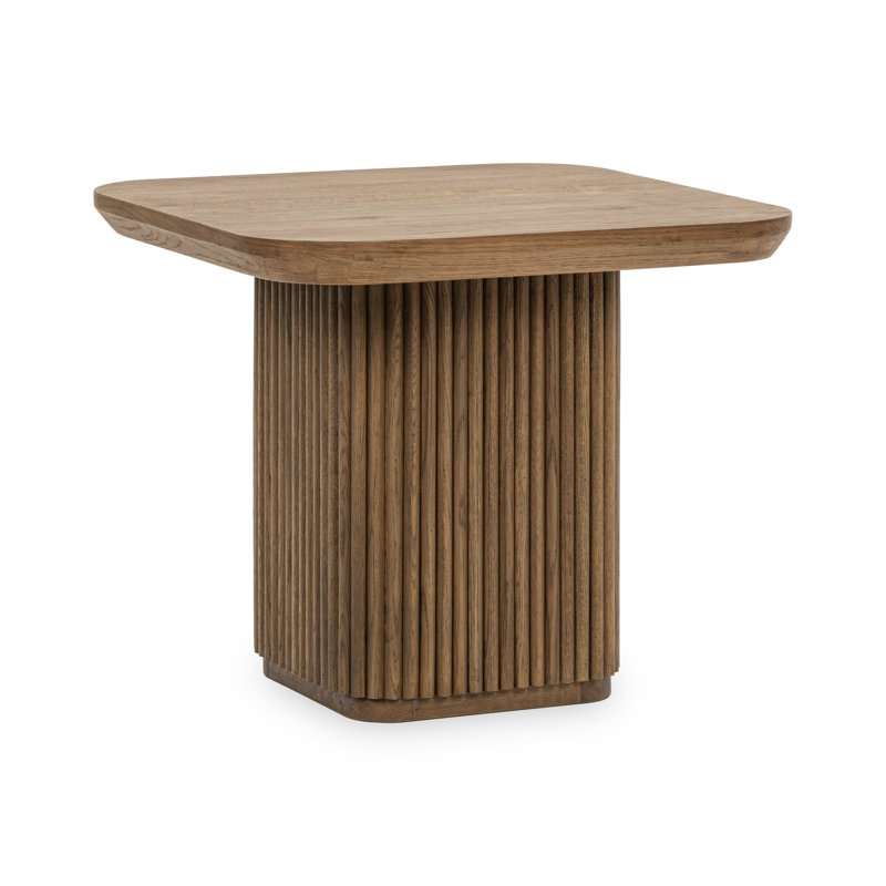 Vander Solid Wood End Table, Tawny Brown