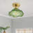 1-Green dimmable glass ceiling light