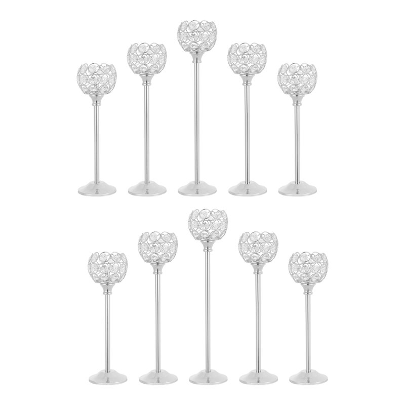 Decorative Wedding Candle Holders, Silver