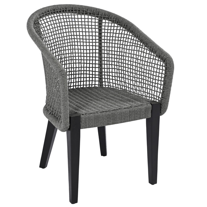 Saxon Outdoor Dining Armchair, Gray