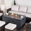 Ensemble de conversation pour 8 personnes en osier Hermosa, coussins inclus-911955181