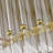 Onstott Brushed Brass 3-light Crystal Glass Bar Round Flush Mount