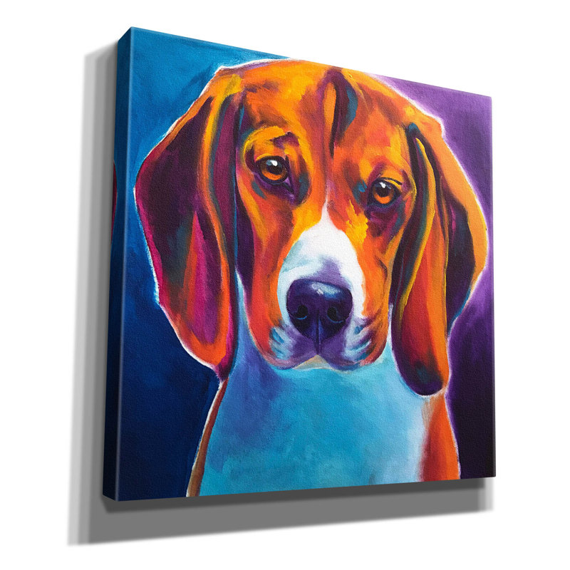 «Beagle - Chester» par Dawg Painter, H 12 po x l 12 po x P 0,75 po
