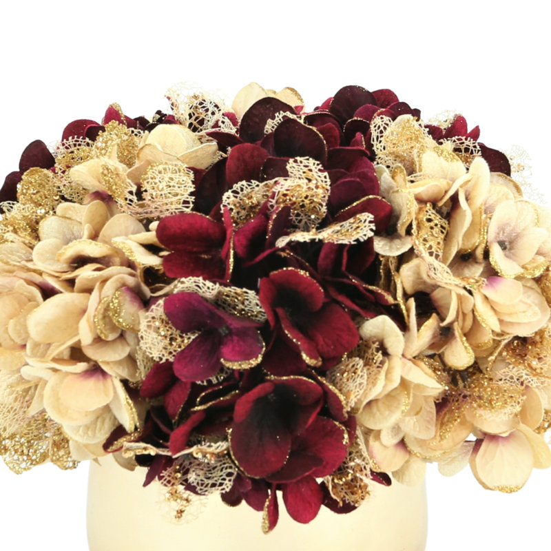 Burgundy And Cream Holiday Arrangement