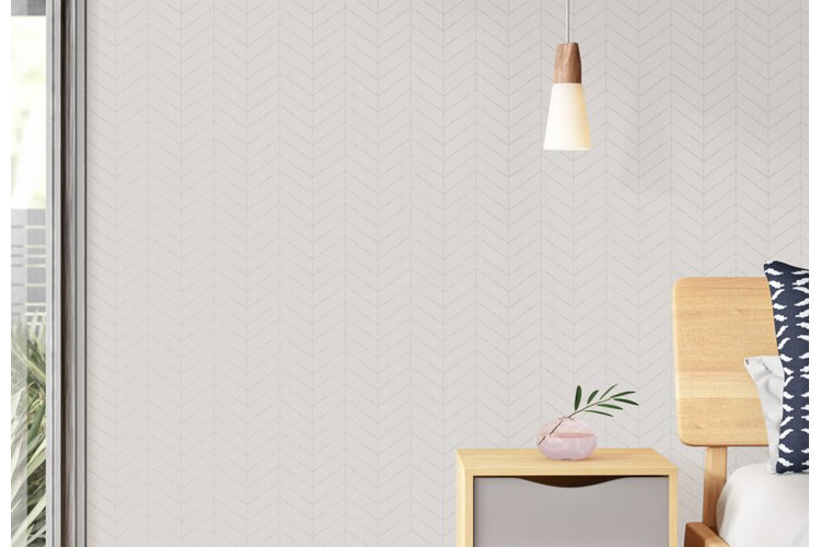 Stylish, modern bedroom wallpaper