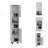 Marston 2-Piece Kitchen Set, Kitchen Island And Pantry Cabinet, White And Onyx