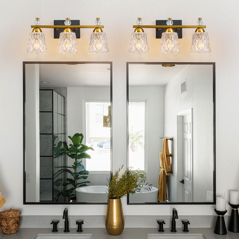 Appliques murales modernes Modernes Applique murale en cristal pour salle de bain