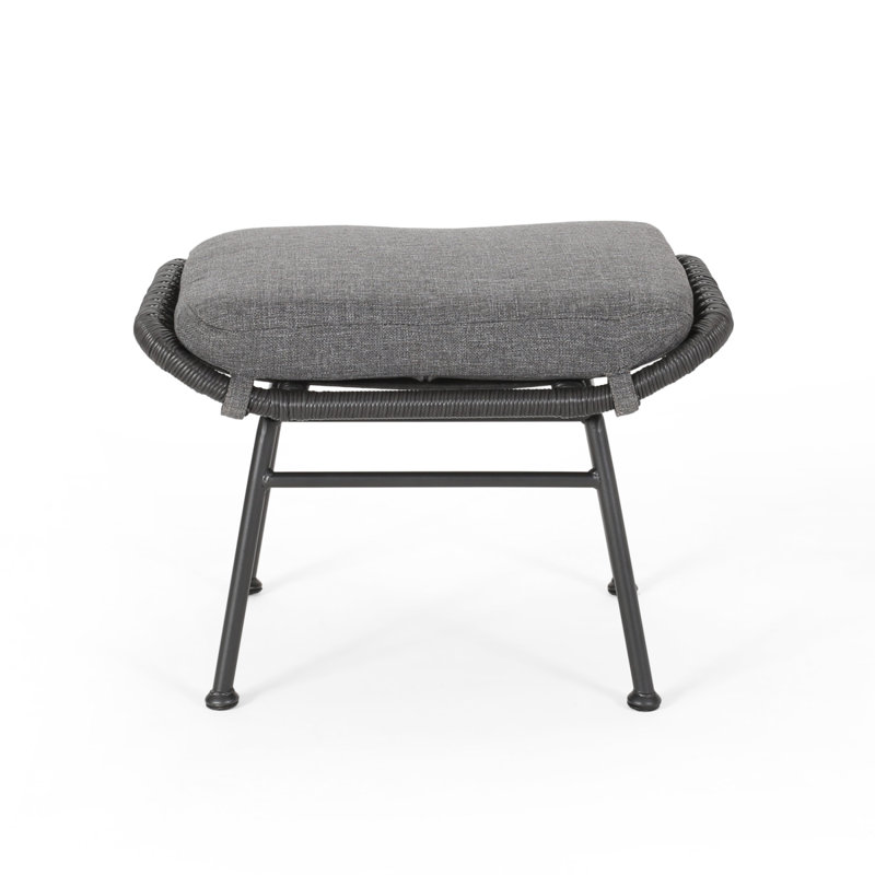 MONTANA OTTOMAN, Gray Cushion/Gray Frame