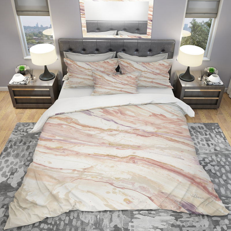 Copper Shabby Dreams - Ensemble de housse de couette Shabby Elegance - Microfibre de polyester