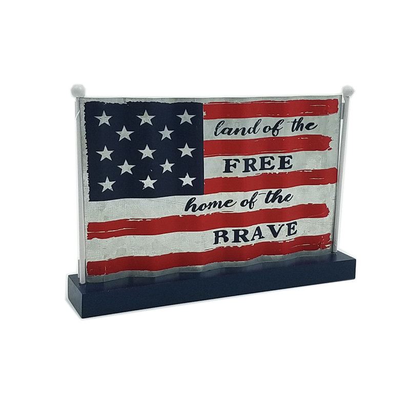 Plaque décorative de table à drapeau patriotique Entwistle