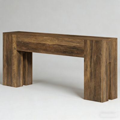 Rustic Wooden Nuri with Heavy-Duty Reinforced Top and 300 lbs Capacity for Entryway or Hallway Use.