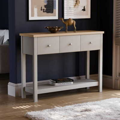 Beacsfield 3 Drawer Console Table Slim Hallway & Living Room Furniture Shaker Style
