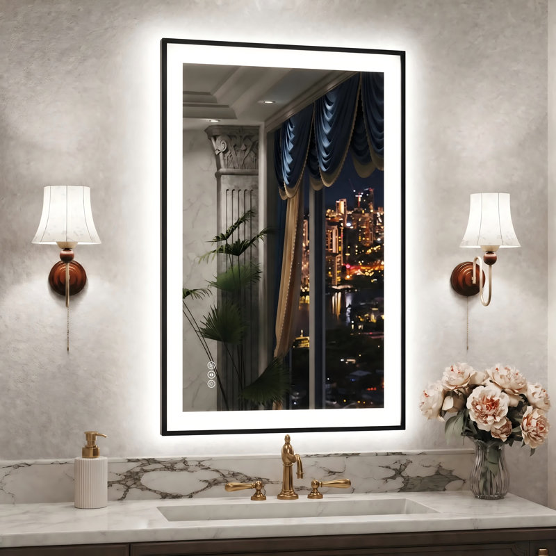 Miroir de salle de bain Lunara, 36 po x 24 po