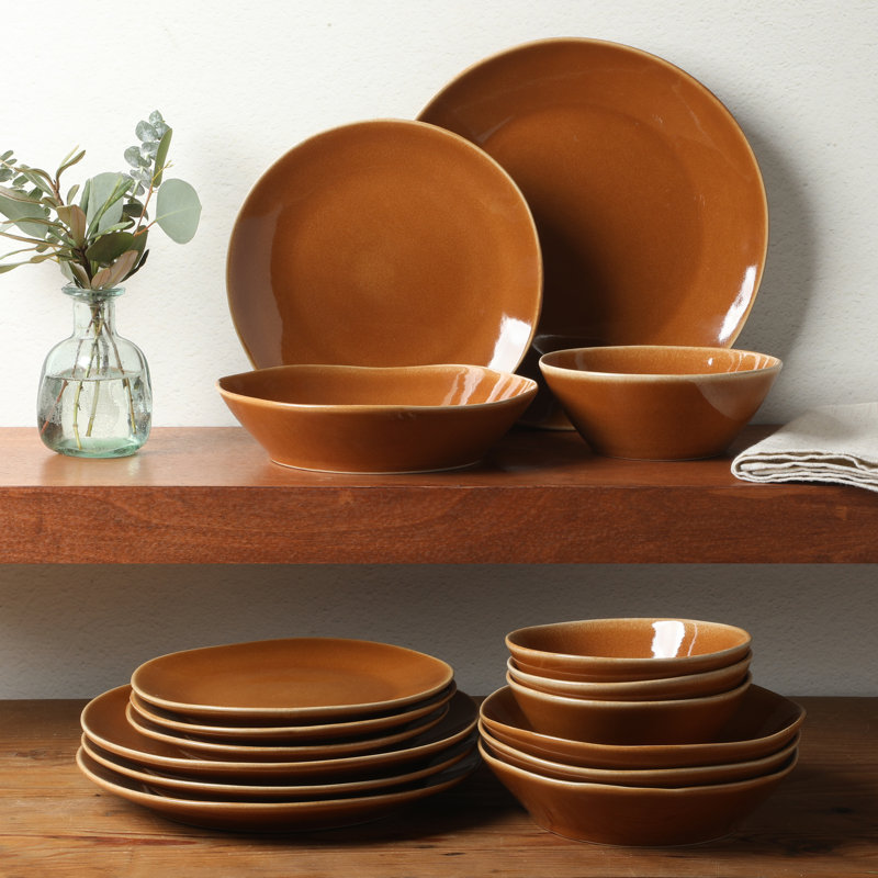 Ensemble de vaisselle 16 pièces (service pour 4) Bloomhouse Montecito Breeze, Orange