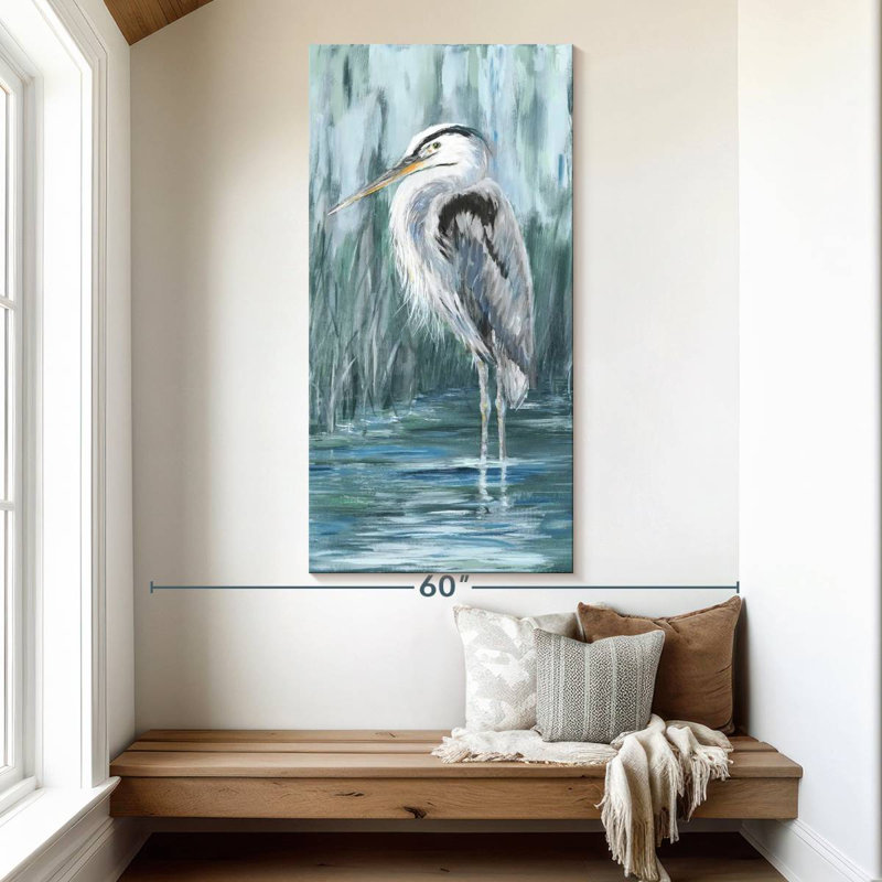 Brampt Standing Still Heron, 54" H x 27" W