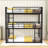 Metal Triple Twin Over Twin Over Twin Bunk Bed With Guardrails And Dual Ladders-1209281108