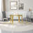 5-Piece Round Glass Dining Set, 37" Tempered Glass Table With 4 High Back PU Leather Chairs-770044268-770044274