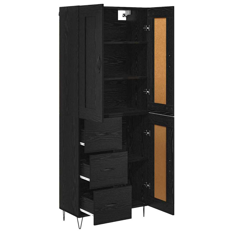 69.5cm Sideboard, Black Oak