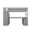 Lit mezzanine simple avec 7 tiroirs, 2 tablettes et un bureau-524706480