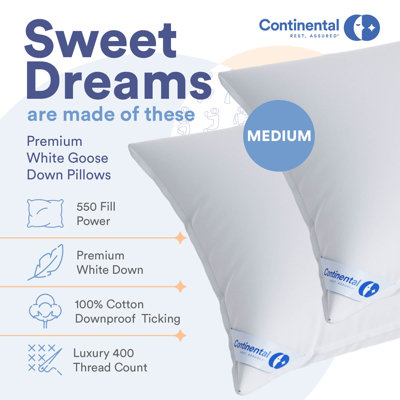 Premium Medium Down Bed Pillow