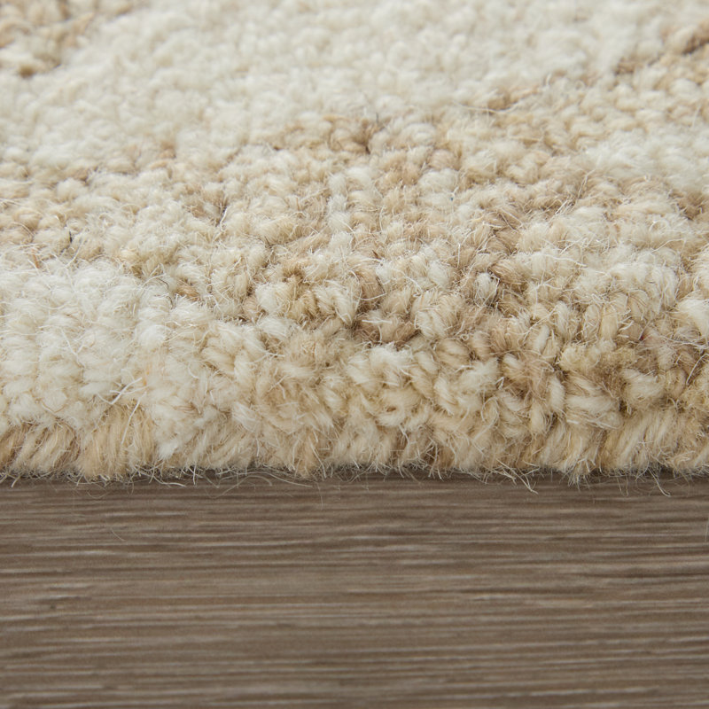 Wallace Modern Floral & Botanical Tan Area Rug, Rectangle 5' x 8'