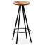 Tabouret de bar industriel en bois récupéré-1198531117