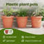  Round Flower Pot 24 Pcs, Plastic-220287925-220287926