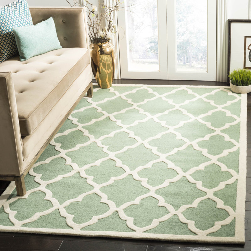 Roan Trellis Wool Hand Woven Area Rug, Rectangle 122 x 183 cm