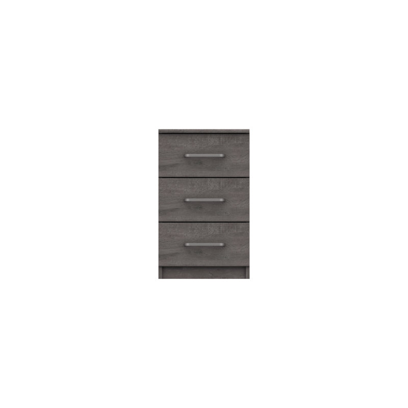 Bushnell 38.3cm W Manufactured Wood Bedside Table, Dark Grey
