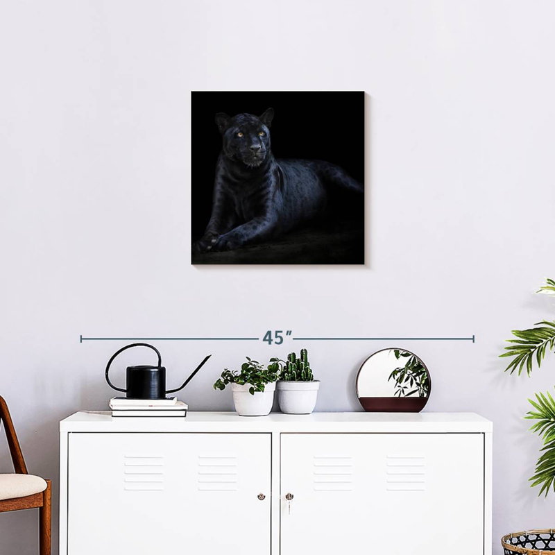 Brampt Black Jaguar, 20" H x 20" W
