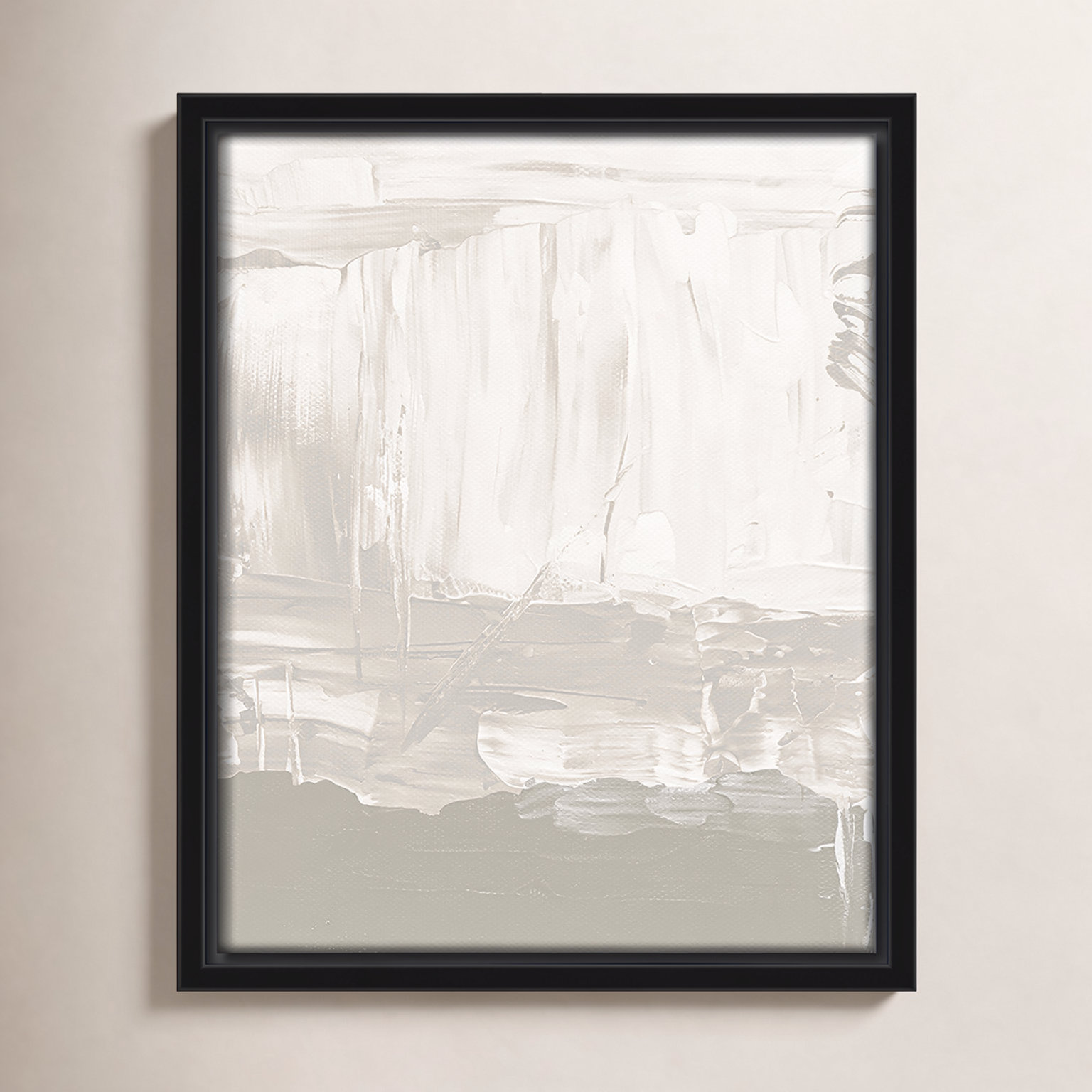 Albie "Taupe Abstract" Print, Black, 11.5" H x 9.5" W