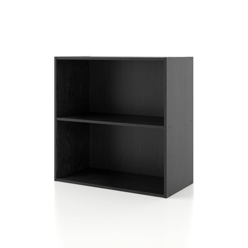 Moduline Stackable Storage Bookcase, Black, 2-Shelf