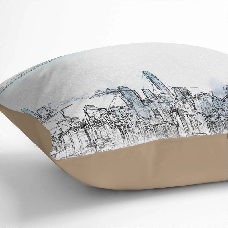 Square Cushion, 55cm H x 55cm W x 20cm D, Stone