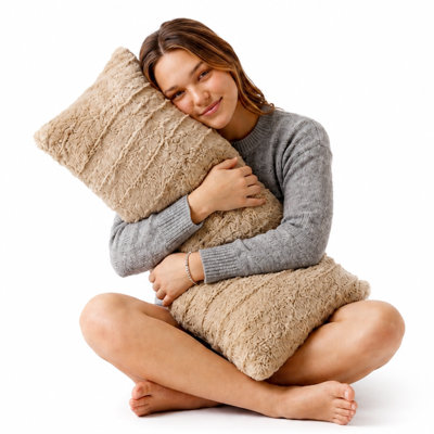 Faux Fur Throw Pillow